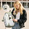imageLOVEVOOK Laptop Backpack for Women with Pouch Pocket for Large Capacity Cup156 Inch Work Computer Laptop Bag College Teacher Backpack PurseLightweight Travel Hiking Overnight BagWhiteBean GreenWhite  Bean Green
