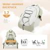imageLOVEVOOK Laptop Backpack for Women with Pouch Pocket for Large Capacity Cup156 Inch Work Computer Laptop Bag College Teacher Backpack PurseLightweight Travel Hiking Overnight BagWhiteBean GreenWhite  Bean Green