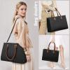imageLOVEVOOK Laptop Bag for Women 156 inch Laptop Tote Bag Vintage Work Bags for Women Computer Bag Office Briefcase HandbagBlack  Brown