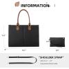 imageLOVEVOOK Laptop Bag for Women 156 inch Laptop Tote Bag Vintage Work Bags for Women Computer Bag Office Briefcase HandbagBlack  Brown