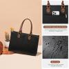 imageLOVEVOOK Laptop Bag for Women 156 inch Laptop Tote Bag Vintage Work Bags for Women Computer Bag Office Briefcase HandbagBlack  Brown