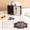 imageLOVEVOOK Laptop Bag for Women 156 inch Laptop Tote Bag Vintage Work Bags for Women Computer Bag Office Briefcase HandbagBlack  White  Brown