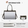 imageLOVEVOOK Laptop Bag for Women 156 inch Laptop Tote Bag Vintage Work Bags for Women Computer Bag Office Briefcase HandbagBlack Coffee