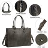 imageLOVEVOOK Laptop Bag for Women 156 inch Laptop Tote Bag Vintage Work Bags for Women Computer Bag Office Briefcase HandbagBlack Coffee