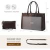 imageLOVEVOOK Laptop Bag for Women 156 inch Laptop Tote Bag Vintage Work Bags for Women Computer Bag Office Briefcase HandbagBrown  Coffee