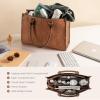 imageLOVEVOOK Laptop Bag for Women 156 inch Laptop Tote Bag Vintage Work Bags for Women Computer Bag Office Briefcase HandbagBrown Embossed