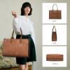 imageLOVEVOOK Laptop Bag for Women 156 inch Laptop Tote Bag Vintage Work Bags for Women Computer Bag Office Briefcase HandbagBrown Embossed