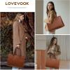 imageLOVEVOOK Laptop Bag for Women 156 inch Laptop Tote Bag Vintage Work Bags for Women Computer Bag Office Briefcase HandbagDark Brown