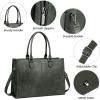 imageLOVEVOOK Laptop Bag for Women 156 inch Laptop Tote Bag Vintage Work Bags for Women Computer Bag Office Briefcase HandbagDark Green