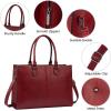 imageLOVEVOOK Laptop Bag for Women 156 inch Laptop Tote Bag Vintage Work Bags for Women Computer Bag Office Briefcase HandbagDark Red
