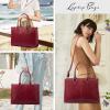 imageLOVEVOOK Laptop Bag for Women 156 inch Laptop Tote Bag Vintage Work Bags for Women Computer Bag Office Briefcase HandbagDark Red