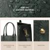 imageLOVEVOOK Laptop Bag for Women 156 inch Laptop Tote Bag Vintage Work Bags for Women Computer Bag Office Briefcase HandbagGreen Embossed