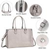 imageLOVEVOOK Laptop Bag for Women 156 inch Laptop Tote Bag Vintage Work Bags for Women Computer Bag Office Briefcase HandbagSmoke Gray