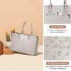 imageLOVEVOOK Laptop Bag for Women 156 inch Laptop Tote Bag Vintage Work Bags for Women Computer Bag Office Briefcase HandbagSmoke Gray