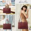imageLOVEVOOK Laptop Bag for Women 156 inch Laptop Tote Bag Vintage Work Bags for Women Computer Bag Office Briefcase HandbagWine Red