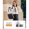 imageLOVEVOOK Puffer Laptop Backpack for Women 156 Inch Work Backpack purse for Nurse Teacher College Back to School Bookbag for Teen Girls Personal Item Travel Bag Computer Daypack for Daily CommuteBlackwhitebrown1
