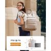 imageLOVEVOOK Puffer Laptop Backpack for Women 156 Inch Work Backpack purse for Nurse Teacher College Back to School Bookbag for Teen Girls Personal Item Travel Bag Computer Daypack for Daily CommuteBeigekhaki