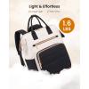imageLOVEVOOK Puffer Laptop Backpack for Women 156 Inch Work Backpack purse for Nurse Teacher College Back to School Bookbag for Teen Girls Personal Item Travel Bag Computer Daypack for Daily CommuteBlackwhitebrown1