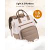 imageLOVEVOOK Puffer Laptop Backpack for Women 156 Inch Work Backpack purse for Nurse Teacher College Back to School Bookbag for Teen Girls Personal Item Travel Bag Computer Daypack for Daily CommuteBeigekhaki