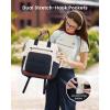imageLOVEVOOK Puffer Laptop Backpack for Women 156 Inch Work Backpack purse for Nurse Teacher College Back to School Bookbag for Teen Girls Personal Item Travel Bag Computer Daypack for Daily CommuteBlackwhitebrown1