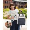 imageLOVEVOOK Puffer Laptop Backpack for Women 156 Inch Work Backpack purse for Nurse Teacher College Back to School Bookbag for Teen Girls Personal Item Travel Bag Computer Daypack for Daily CommuteBlackwhitegrey