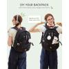 imageLOVEVOOK School Backpack for Teen Girls Waterproof Student Backpack Purse Cute Kid Bookbag with Chest Strap Back to School Backpacks Fit 156 Inch Laptop College Travel Back Pack Casual DaypackBlack