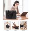 imageLOVEVOOK Tote Bag for Women Large Puffer Tote Bag with Zipper Quilted Light Work BagBlack