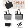 imageLOVEVOOK Tote Bag for Women Large Puffer Tote Bag with Zipper Quilted Light Work BagBlack