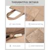 imageLOVEVOOK Tote Bag for Women Large Puffer Tote Bag with Zipper Quilted Light Work BagCoffee Brown