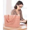 imageLOVEVOOK Tote Bag for Women Large Puffer Tote Bag with Zipper Quilted Light Work BagDark Pink