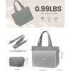 imageLOVEVOOK Tote Bag for Women Large Puffer Tote Bag with Zipper Quilted Light Work BagGreen