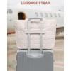 imageLOVEVOOK Tote Bag for Women Large Puffer Tote Bag with Zipper Quilted Light Work BagTaupe