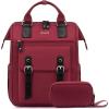 imageLOVEVOOK Laptop Backpack for Women Teacher Bag Work Backpack Purse Laptop Computer Back Pack Business Travel Backpack Nursing College School Bookbag 156 Inch BlackBeigeBrownWine Redblack