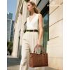 imageLOVEVOOK Purse for Women Vintage Leather Shoulder Handbag Small Ladies Satchel Tote Purse Top Handle Crossbody Bag for WorkBrown