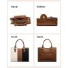 imageLOVEVOOK Purse for Women Vintage Leather Shoulder Handbag Small Ladies Satchel Tote Purse Top Handle Crossbody Bag for WorkGoldenrodcoffeebeige