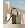 imageLOVEVOOK Purse for Women Vintage Leather Shoulder Handbag Small Ladies Satchel Tote Purse Top Handle Crossbody Bag for WorkOlive Greenlight Greenbeige
