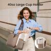 imageLOVEVOOK Teacher Tote Bag for Women Work Bags Laptop Bag with Large Cup Holder Quilted Nurse Bag Diaper Tote with MultiPockets Large Computer Handbag Purse for Bussiness Travel Office CollegeKhakibeigecoffee
