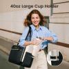 imageLOVEVOOK Teacher Tote Bag for Women Work Bags Laptop Bag with Large Cup Holder Quilted Nurse Bag Diaper Tote with MultiPockets Large Computer Handbag Purse for Bussiness Travel Office CollegeDark Greenbeigeblack