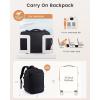image:imageLOVEVOOK Travel Backpack for Women 45L Expandable Large Carry On Backpack Personal Item Travel Bag Flight Approved Business Weekender Overnight Essentials Waterproof Back Pack Fit 17 Inch LaptopBlack