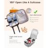 image:imageLOVEVOOK Travel Backpack for Women 45L Expandable Large Carry On Backpack Personal Item Travel Bag Flight Approved Business Weekender Overnight Essentials Waterproof Back Pack Fit 17 Inch LaptopWhiteblack
