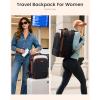 image:imageLOVEVOOK Travel Backpack for Women 45L Expandable Large Carry On Backpack Personal Item Travel Bag Flight Approved Business Weekender Overnight Essentials Waterproof Back Pack Fit 17 Inch LaptopOlive Greenblack