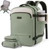 image:imageLOVEVOOK Travel Backpack for Women 45L Expandable Large Carry On Backpack Personal Item Travel Bag Flight Approved Business Weekender Overnight Essentials Waterproof Back Pack Fit 17 Inch LaptopOlive Greenwhitedark Green