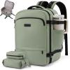 image:imageLOVEVOOK Travel Backpack for Women 45L Expandable Large Carry On Backpack Personal Item Travel Bag Flight Approved Business Weekender Overnight Essentials Waterproof Back Pack Fit 17 Inch LaptopOlive Greenblack