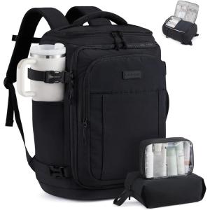 image:imageLOVEVOOK Travel Backpack for Women amp Men 28L Airline Approved Personal Item Carry On Backpack Lightweight with 2 Packing Cubes Waterproof Daypack for Work Gym amp Weekend Travel Slate GreenBlackBlack