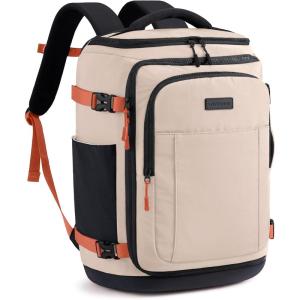 image:imageLOVEVOOK Travel Backpack for Women amp Men 28L Airline Approved Personal Item Carry On Backpack Lightweight with 2 Packing Cubes Waterproof Daypack for Work Gym amp Weekend Travel Slate GreenBlackBeigeblackorange