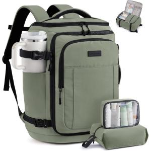 image:imageLOVEVOOK Travel Backpack for Women amp Men 28L Airline Approved Personal Item Carry On Backpack Lightweight with 2 Packing Cubes Waterproof Daypack for Work Gym amp Weekend Travel Slate GreenBlackSlate Greenblack